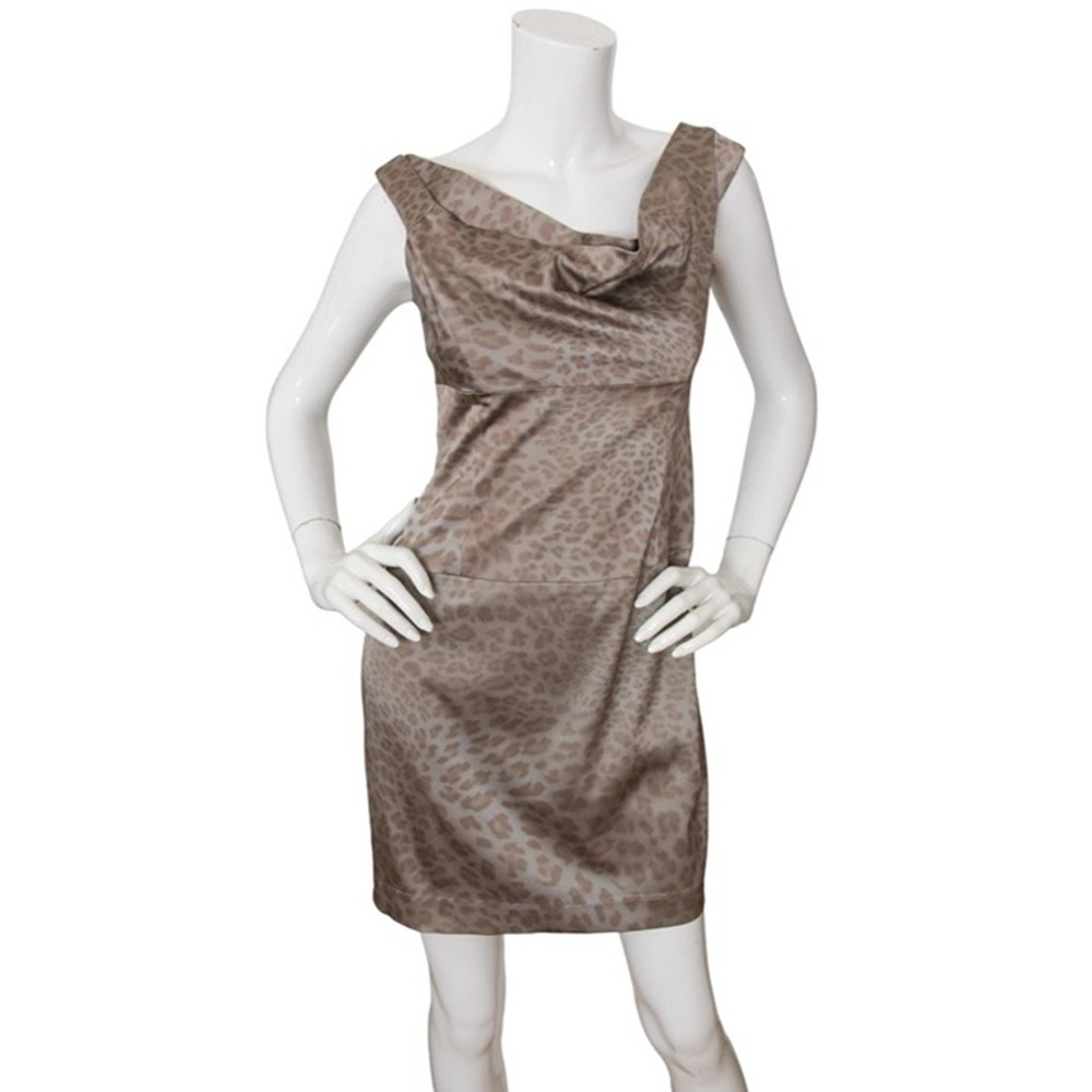 Black Halo Leopard Dress New With Tags